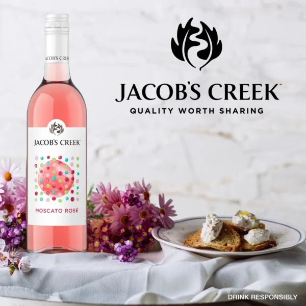 Jacob Creek Rose Wine Glass